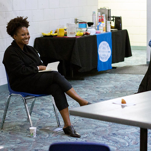 Tracy K. Smith reads from and discusses 'American Journal' at the Belle Fourche Area Community Center in Belle Fourche, SD. October 5, 2018. Credit: Ryan Woodard.