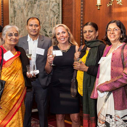 Representatives from the international literacy organizations Dr. A. V. Baglia Memorial Trust (India), READ Nepal (Nepal), Lost Boys Rebuilding South Sudan (South Sudan), and Pratham Books (India).