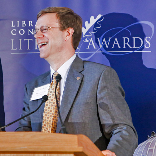 Michael Suarez, S.J., director of the Rare Book School, closes the 2014 awards ceremony.